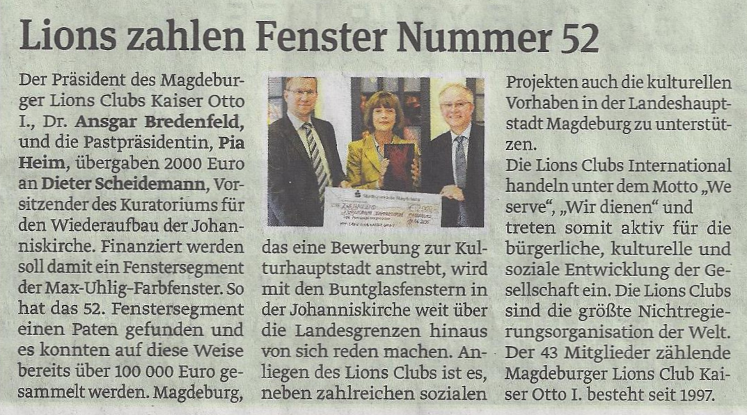 Lions Zahlen Fenster Nummer Lions Club Magdeburg Kaiser Otto I